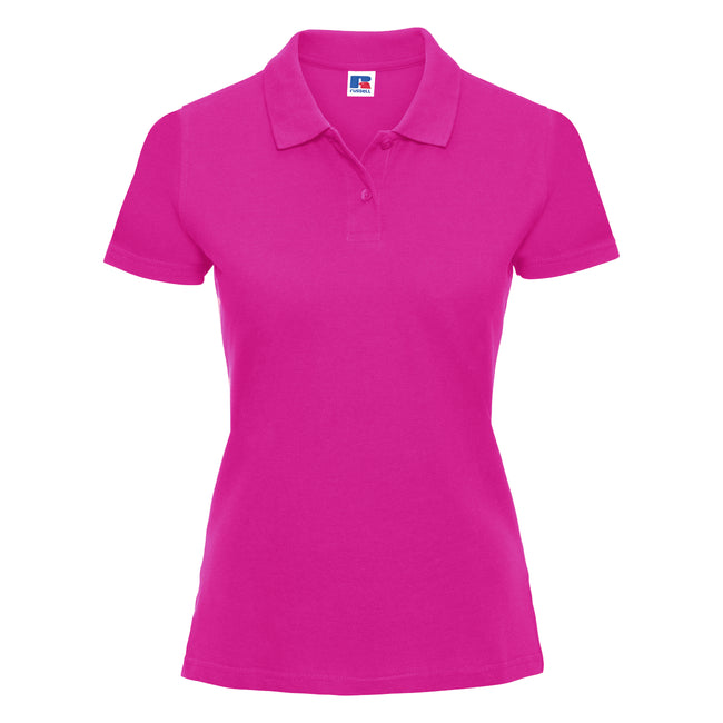 Fuchsia - Front - Russell Europe Womens-Ladies Classic Cotton Short Sleeve Polo Shirt