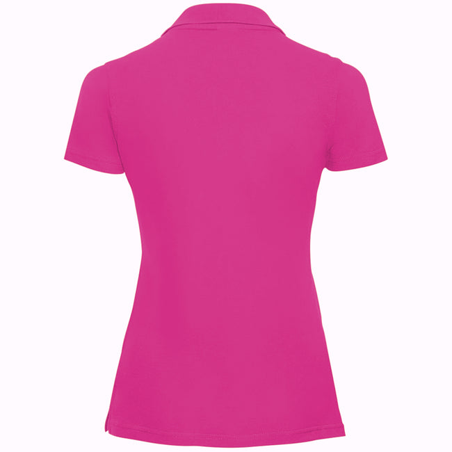 Fuchsia - Back - Russell Europe Womens-Ladies Classic Cotton Short Sleeve Polo Shirt