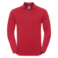 Classic Red - Front - Russell Europe Mens Long Sleeve Classic Cotton Polo Shirt