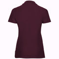 Burgundy - Back - Russell Europe Womens-Ladies Ultimate Classic Cotton Short Sleeve Polo Shirt