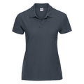 French Navy - Front - Russell Europe Womens-Ladies Ultimate Classic Cotton Short Sleeve Polo Shirt