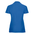 Azure - Back - Russell Europe Womens-Ladies Ultimate Classic Cotton Short Sleeve Polo Shirt