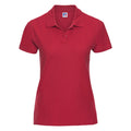 Classic Red - Front - Russell Europe Womens-Ladies Ultimate Classic Cotton Short Sleeve Polo Shirt