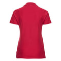 Classic Red - Back - Russell Europe Womens-Ladies Ultimate Classic Cotton Short Sleeve Polo Shirt