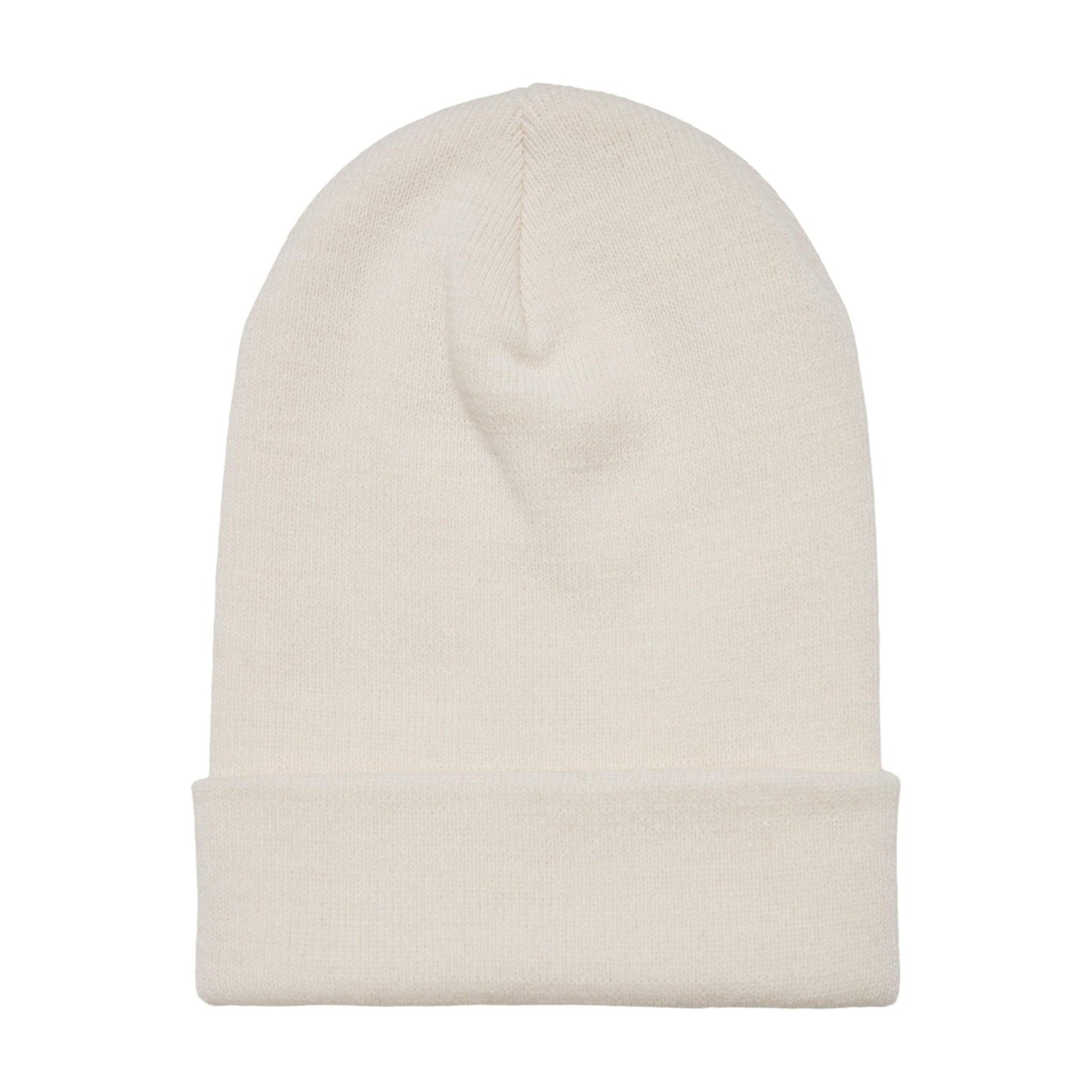 White Sand - Front - Yupoong Flexfit Unisex Heavyweight Long Beanie Winter Hat