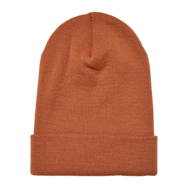 Toffee - Front - Yupoong Flexfit Unisex Heavyweight Long Beanie Winter Hat