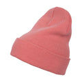 Coral - Front - Yupoong Flexfit Unisex Heavyweight Long Beanie Winter Hat