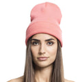 Coral - Back - Yupoong Flexfit Unisex Heavyweight Long Beanie Winter Hat