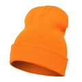 Blaze Orange - Front - Yupoong Flexfit Unisex Heavyweight Long Beanie Winter Hat