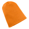 Blaze Orange - Back - Yupoong Flexfit Unisex Heavyweight Long Beanie Winter Hat
