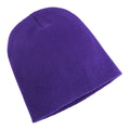 Purple - Front - Yupoong Flexfit Unisex Heavyweight Long Beanie Winter Hat