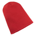 Red - Front - Yupoong Flexfit Unisex Heavyweight Long Beanie Winter Hat