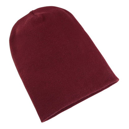 Maroon - Front - Yupoong Flexfit Unisex Heavyweight Long Beanie Winter Hat