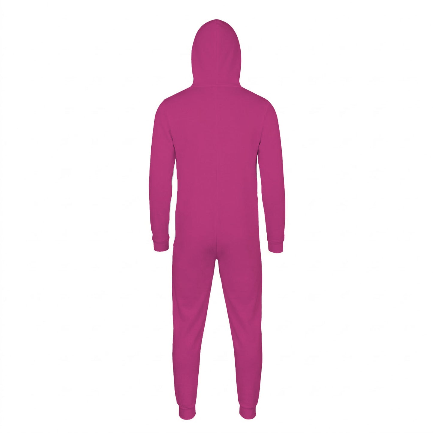 Hot Pink - Back - Comfy Co Childrens Unisex Plain All In One - Onesie