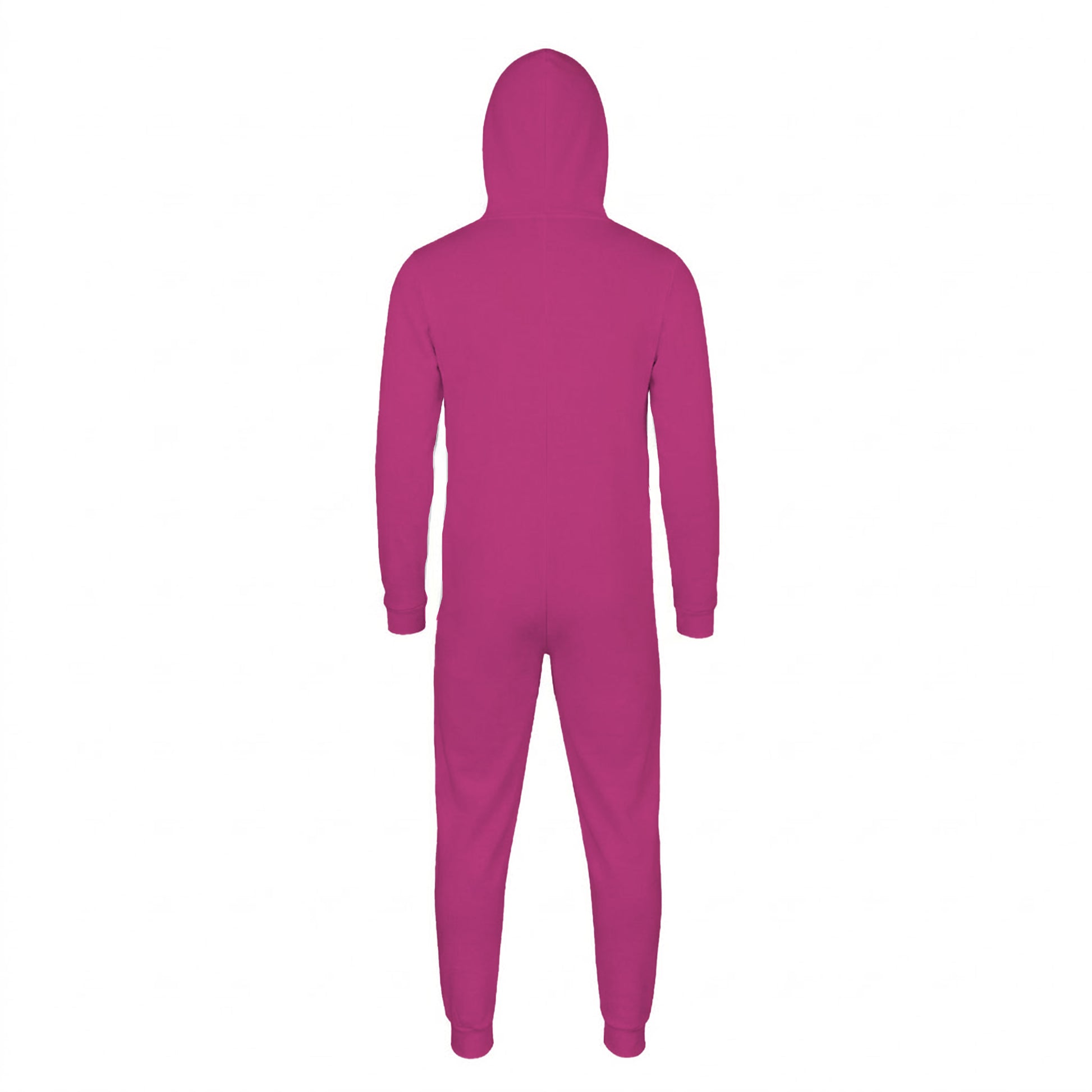 Hot Pink - Back - Comfy Co Childrens Unisex Plain All In One - Onesie