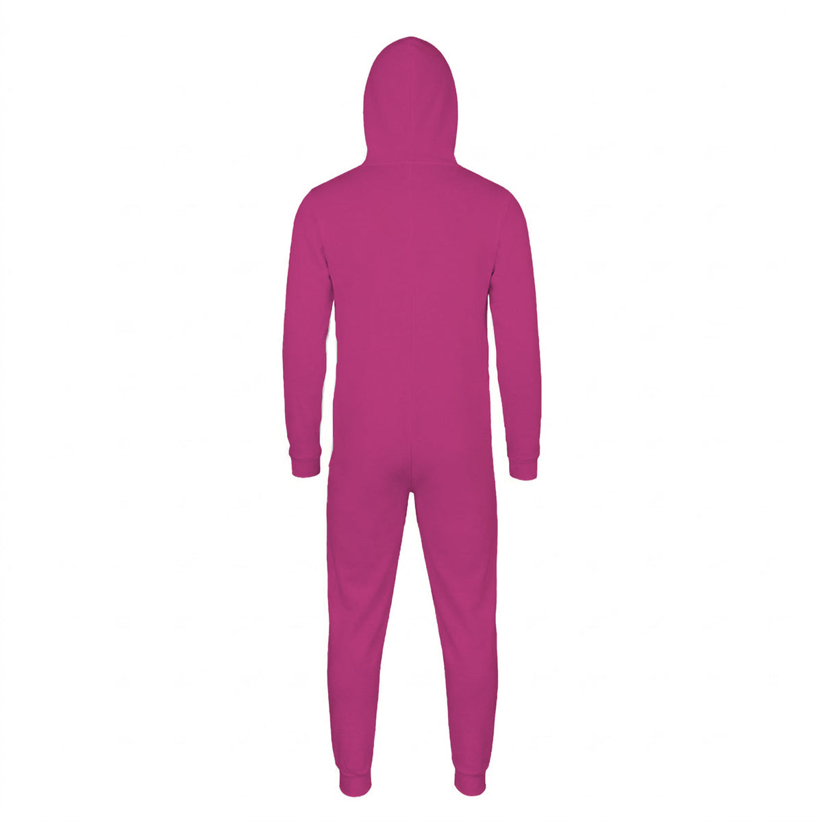 Hot Pink - Back - Comfy Co Childrens Unisex Plain All In One - Onesie