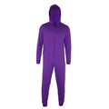Purple - Front - Comfy Co Childrens Unisex Plain All In One - Onesie