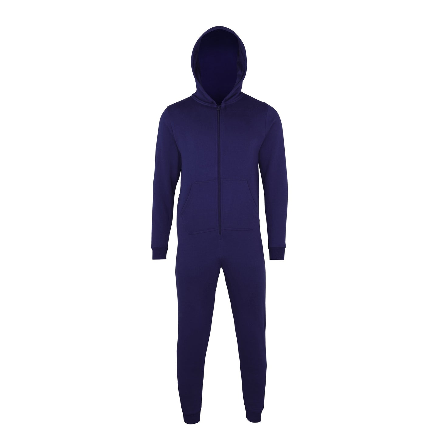 Navy - Front - Comfy Co Childrens Unisex Plain All In One - Onesie