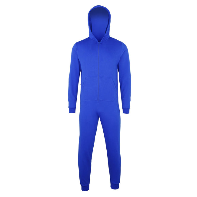 Royal Blue - Front - Comfy Co Childrens Unisex Plain All In One - Onesie