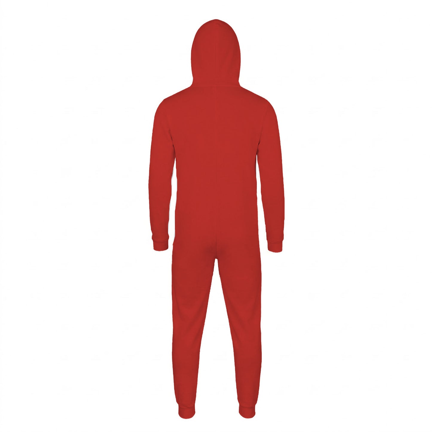 Red - Back - Comfy Co Childrens Unisex Plain All In One - Onesie