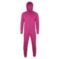 Hot Pink - Front - Comfy Co Childrens Unisex Plain All In One - Onesie