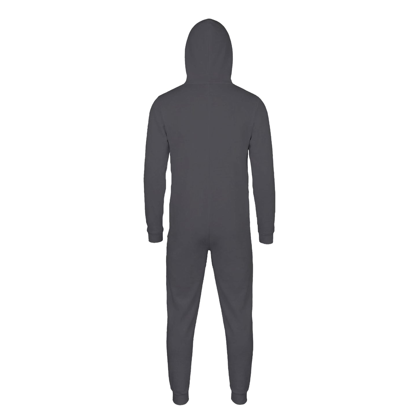 Charcoal - Back - Comfy Co Childrens Unisex Plain All In One - Onesie