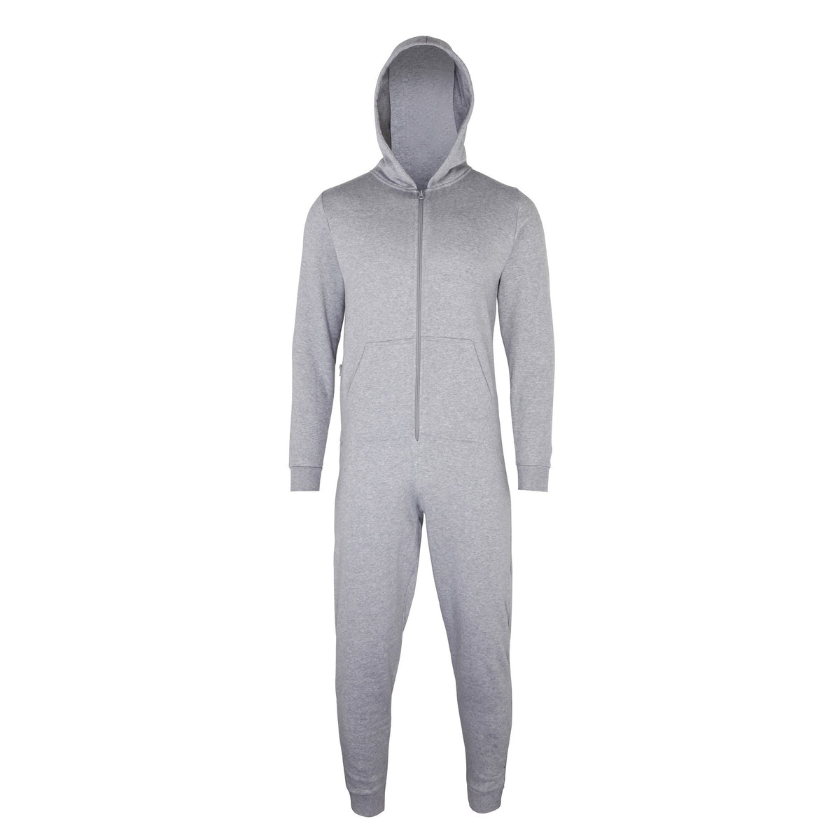 Heather Grey - Front - Comfy Co Childrens Unisex Plain All In One - Onesie