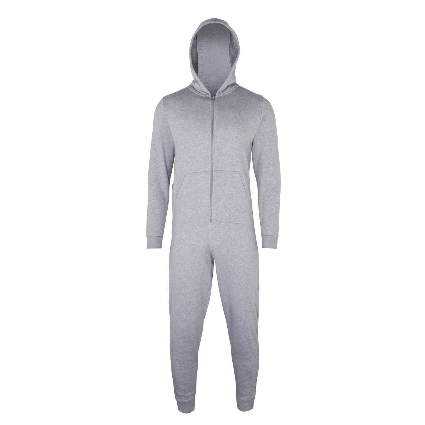 Heather Grey - Front - Comfy Co Childrens Unisex Plain All In One - Onesie