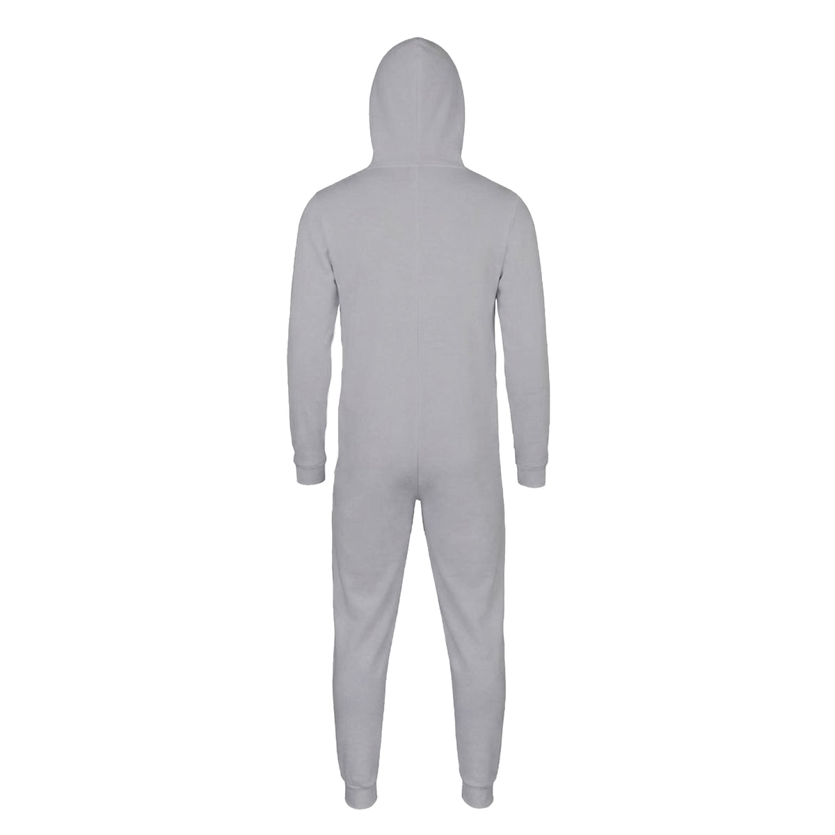 Heather Grey - Back - Comfy Co Childrens Unisex Plain All In One - Onesie