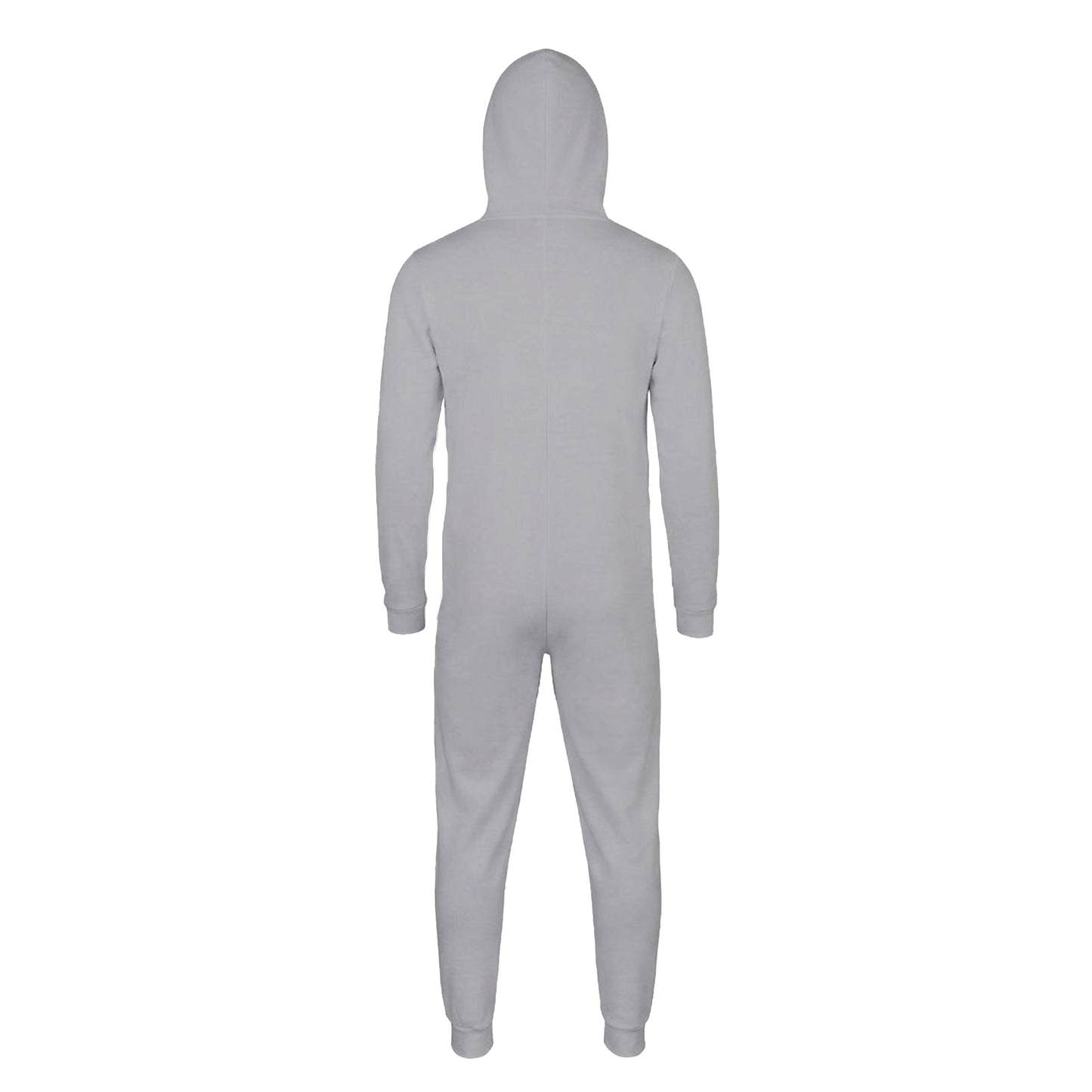 Heather Grey - Back - Comfy Co Childrens Unisex Plain All In One - Onesie