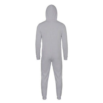 Heather Grey - Back - Comfy Co Childrens Unisex Plain All In One - Onesie