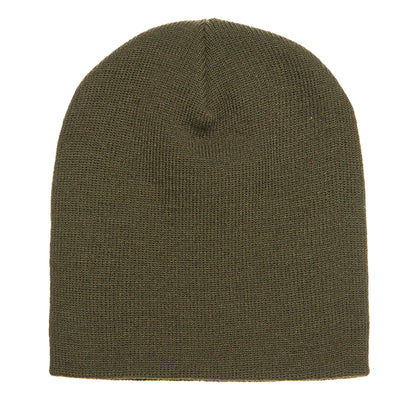 Olive - Front - Yupoong Flexfit Unisex Heavyweight Standard Beanie Winter Hat