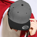 Black-Black - Back - Yupoong Flexfit Unisex Chambray-Suede Snapback Cap