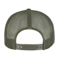 Olive-White-Loden - Back - Yupoong Flexfit Unisex Classic Trucker Snapback Cap