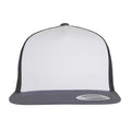 Navy-White-Dark Navy - Front - Yupoong Flexfit Unisex Classic Trucker Snapback Cap
