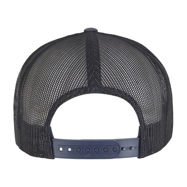 Navy-White-Dark Navy - Back - Yupoong Flexfit Unisex Classic Trucker Snapback Cap