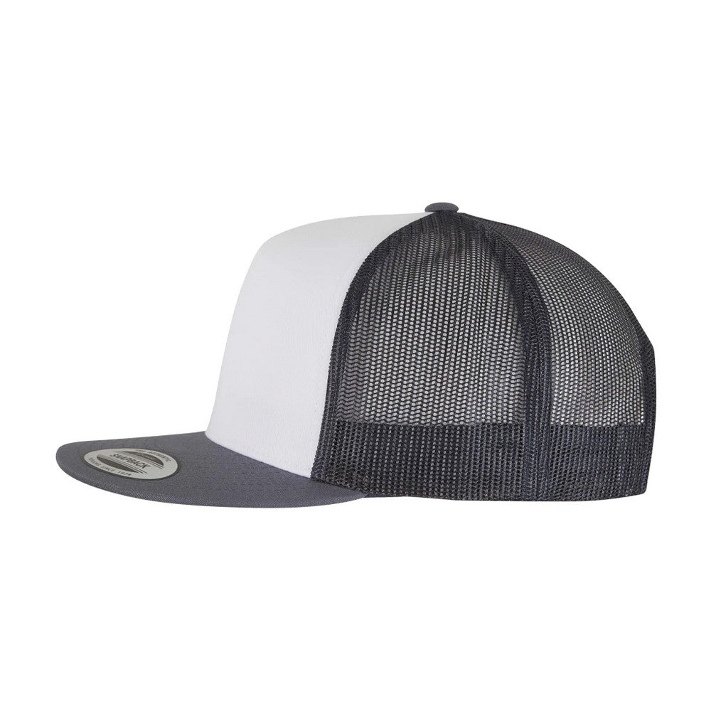 Navy-White-Dark Navy - Side - Yupoong Flexfit Unisex Classic Trucker Snapback Cap