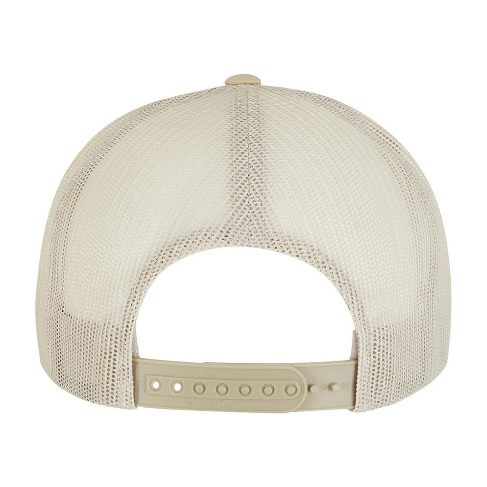 Gold-White-Beige - Back - Yupoong Flexfit Unisex Classic Trucker Snapback Cap