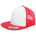 Red-White-Red - Front - Yupoong Flexfit Unisex Classic Trucker Snapback Cap