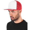 Red-White-Red - Back - Yupoong Flexfit Unisex Classic Trucker Snapback Cap