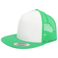 Kelly-White-Kelly - Front - Yupoong Flexfit Unisex Classic Trucker Snapback Cap