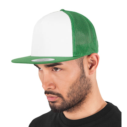 Kelly-White-Kelly - Back - Yupoong Flexfit Unisex Classic Trucker Snapback Cap