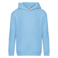 Sky Blue - Front - Fruit Of The Loom Kids Unisex Premium 70-30 Hooded Sweatshirt - Hoodie