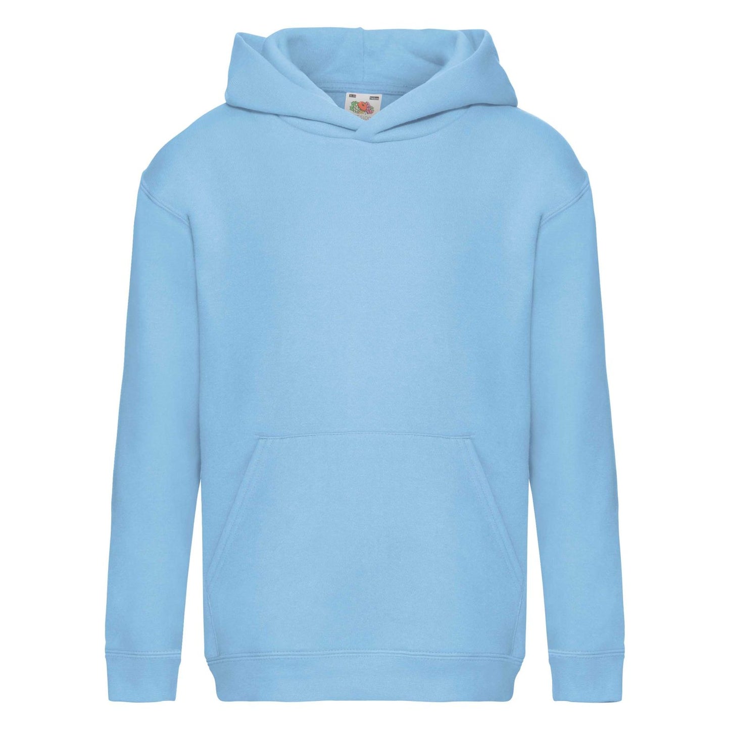Sky Blue - Front - Fruit Of The Loom Kids Unisex Premium 70-30 Hooded Sweatshirt - Hoodie