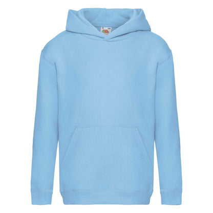Sky Blue - Front - Fruit Of The Loom Kids Unisex Premium 70-30 Hooded Sweatshirt - Hoodie