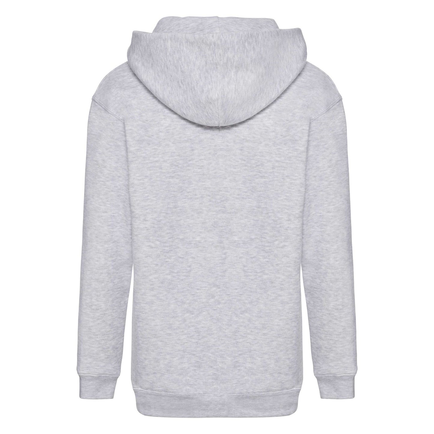 Heather Grey - Back - Fruit Of The Loom Kids Unisex Premium 70-30 Hooded Sweatshirt - Hoodie
