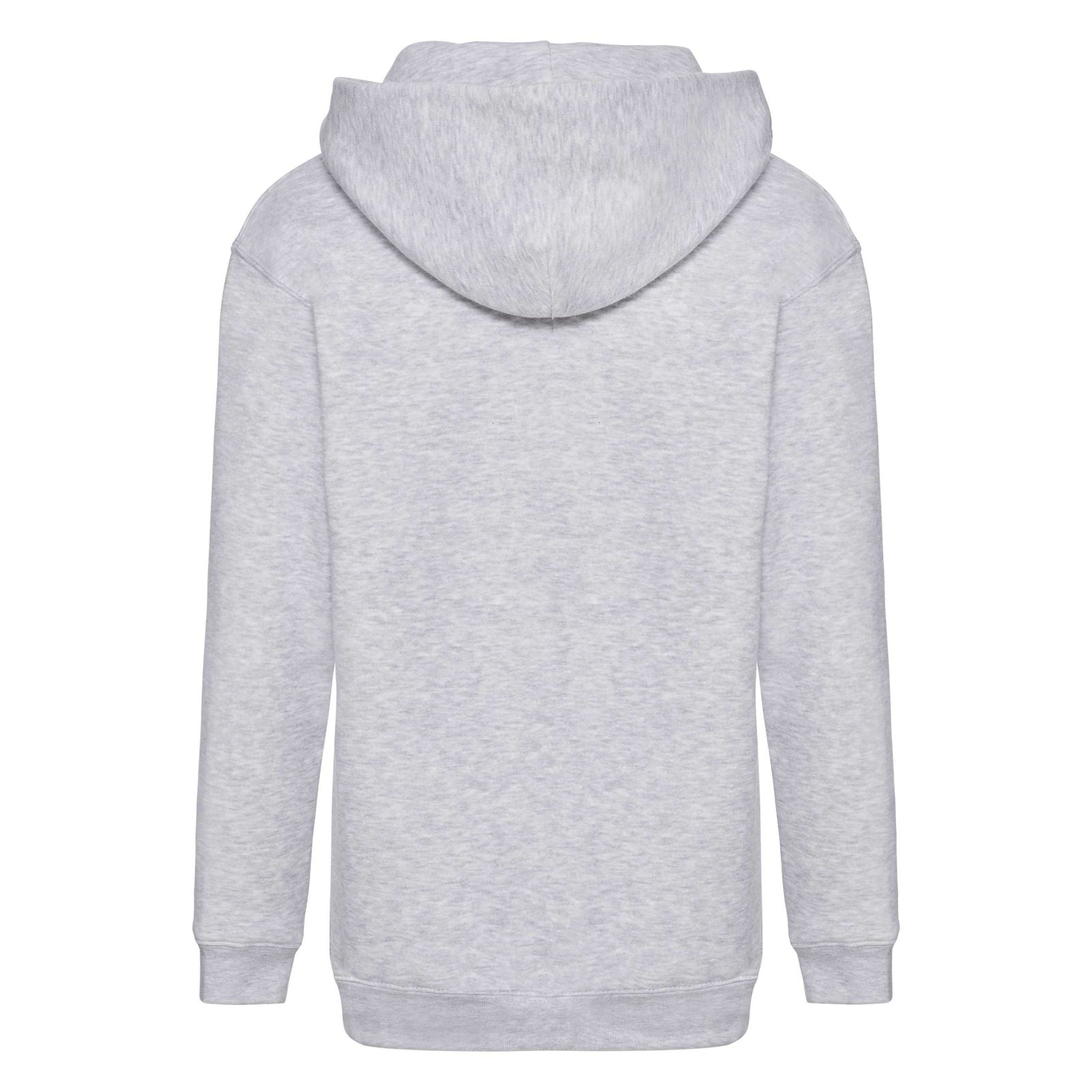 Heather Grey - Back - Fruit Of The Loom Kids Unisex Premium 70-30 Hooded Sweatshirt - Hoodie