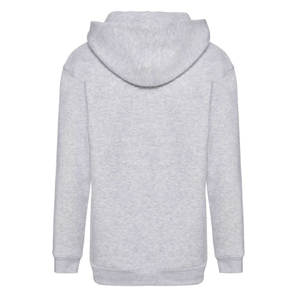 Heather Grey - Back - Fruit Of The Loom Kids Unisex Premium 70-30 Hooded Sweatshirt - Hoodie