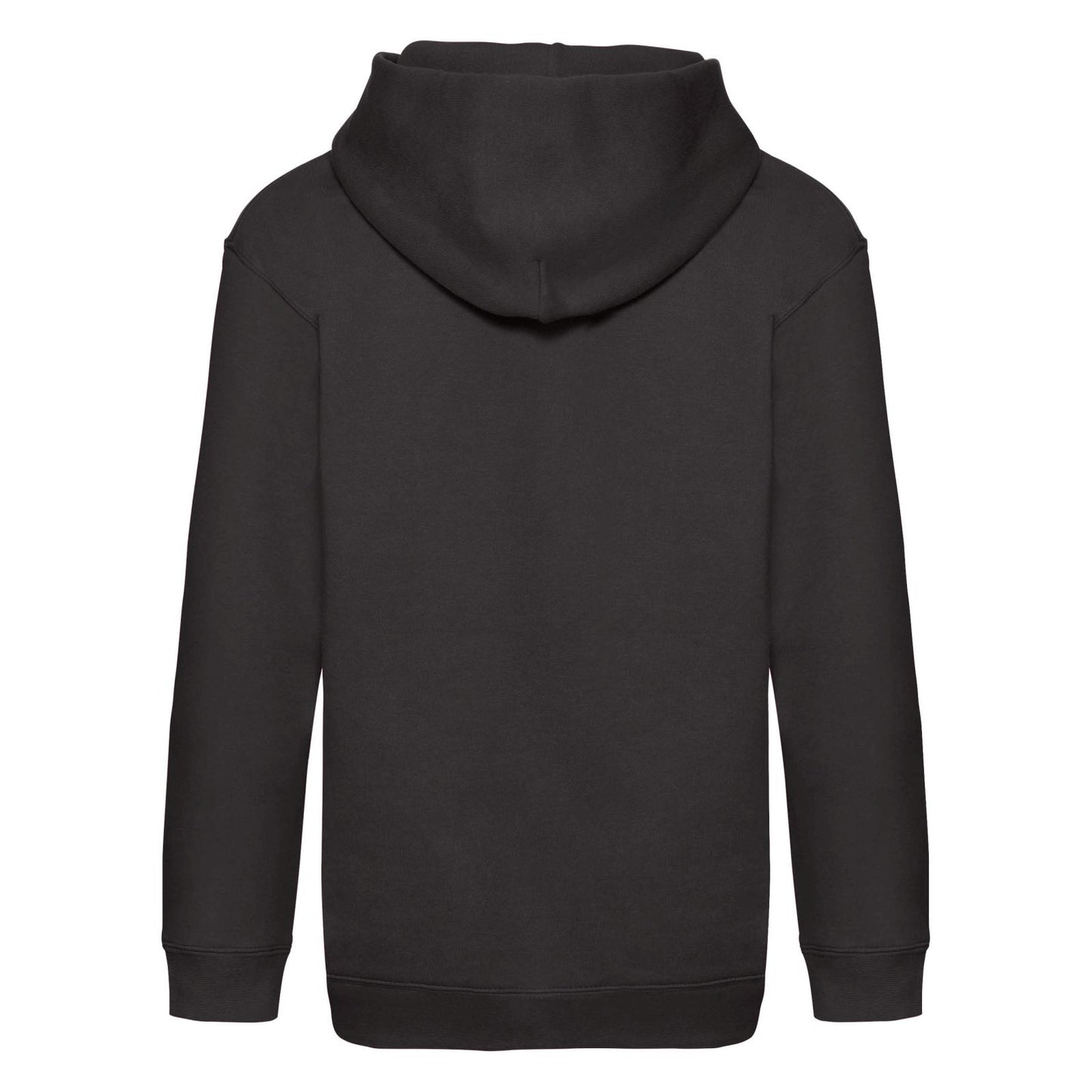 Black - Back - Fruit Of The Loom Kids Unisex Premium 70-30 Hooded Sweatshirt - Hoodie
