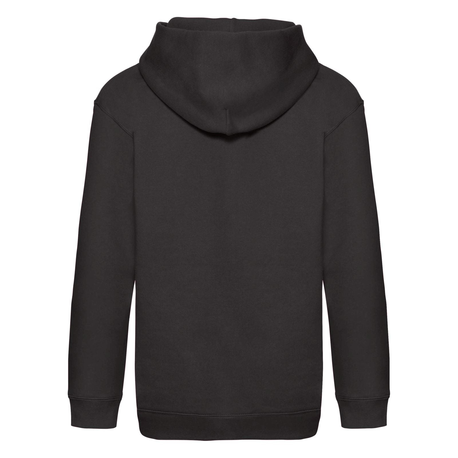 Black - Back - Fruit Of The Loom Kids Unisex Premium 70-30 Hooded Sweatshirt - Hoodie